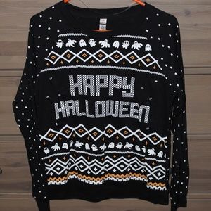 holiday sweater/happy halloween/light up